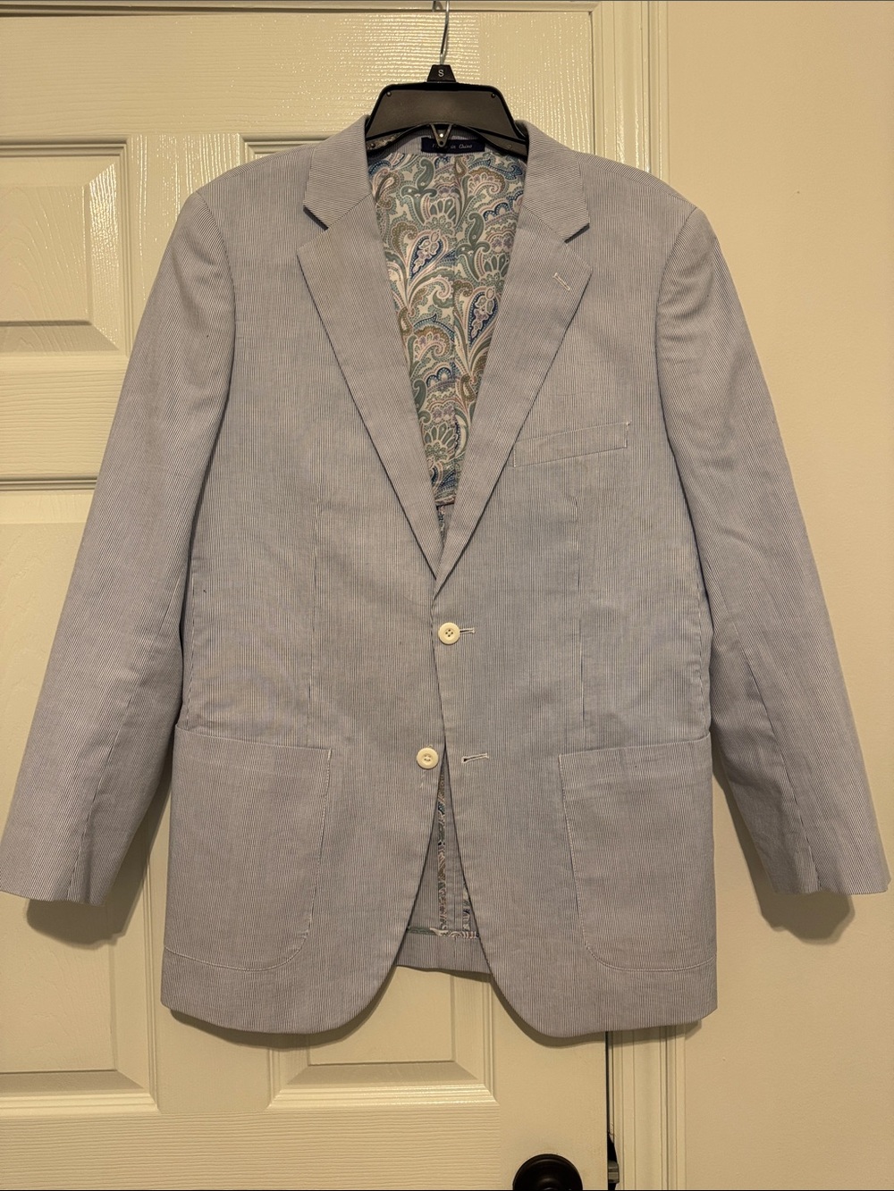 Alan fluster Light Blue pin stripe Men's Blazer
